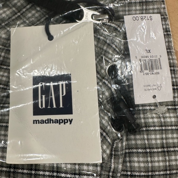New! Gap x MadHappy Oversized Plaid Anorak in Sea Spray Size XL - Picture 7 of 9
